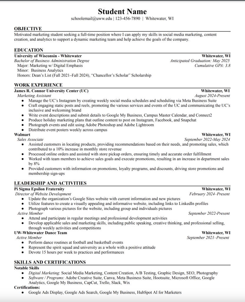 Example Resume